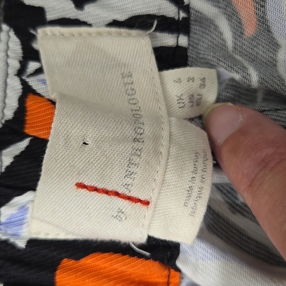 Anthropologie Breezy Straight Pant Red Motif Print Pants-Size 2 - Picture 13 of 17